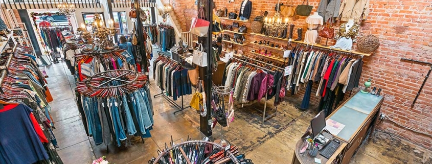 women's secondhand fashion franchise store floor