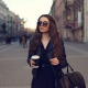 Woman with designer handbag